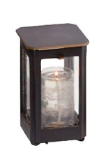 Grablampe schwarz aus Bronze   Grablaterne Grableuchte Urnengrab