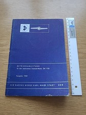 Anleitung Motor ZW1103 ZW 1103 VEB Barkas TS8 TS 8 T83 T 83 Pumpe Feuerwehr 1969