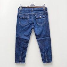 Vintage Prada Jeans Damen Gr. 30 Straight Pedal Pusher Calf Zip Cropped Italy "