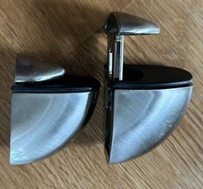 2x (1 Paar) Regalhalter Regalträger Klemmhalter Rahmenlos Chrom Silber