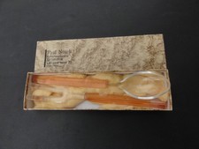SALAT BESTECK GLASS UM 1930