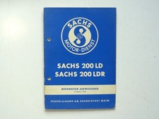 orig. SACHS MOTOR 200 LD LDR REPARATUR-ANWEISUNG Werkstatt-Handbuch 1956