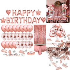 Rosegold geburtstagsdeko happy - geburtstagsdeko,