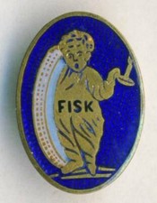 Alt FISK TIRE Company KNOPF Reifen TYRE Button Hole Badge PIN Pneu
