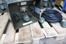 Stromverteiler Stromwürfel 220V 380V 16A + Verlängerungskabel 5 x 2,5 Bundeswehr
