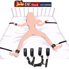 Bett Handschellen Fesseln Bondage Fesselset Spielzeug Fußfesseln Erotik BDSM DE