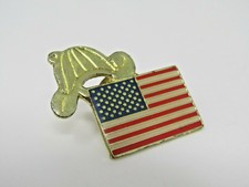 Firefighter Feuerwehrmann Helm Amerikanische Flagge Pin