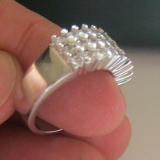 festlicher massiver Ring Silber 925 mit 27 Zirkonia