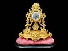 Antike französische Uhr Ormolu Bronze Mantel Uhr viktorianisch 19. Jahrhundert Sevres