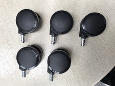 5 Bürostuhl Rollen schwarz 11/57 mm Ersatzrollen