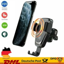 Qi Auto Wireless Charger Handy Halterung Induktions Ladegerät Clamping KFZ DHL