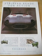 Vicarage E-Type Jaguar Auto Handwerker Mechaniker 1989 Werbung ca. a4 Größe - 5