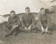 Ww1 Foto Postkarte britische Soldaten Militärlager Messer Manchester Studio