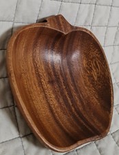 60er 70er Jahre Holz Apfel Schale  Retro Vintage Holzschale 