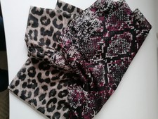 ? Loop bordeaux leoprint Braun Kombination Damen Schal Tuch gemustert