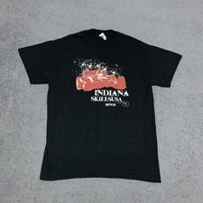 Indiana Fähigkeiten 2012 Bedrucktes T-Shirt Herren Medium Kurzarm Tee schwarz weiß