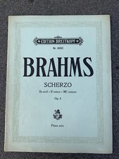 Johannes Brahms Piano solo Klavier Es moll E minor OP. 4  Scherzo  Ed. Breitkopf