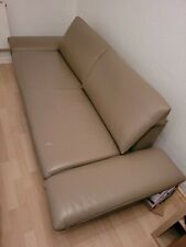 Gut erhaltene, gebrauchte Ledercouch in braun/beige