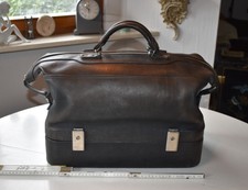 Goldpfeil Ledertasche flexibel, Weekender, Arzttasche, dunkelbraun true vintage