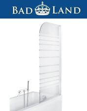 Badewannenabtrennung 2-teilig  75x130  Duschabtrennung gemustert Streifen Glas 5