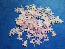 100 Weihnachten Streuteile /Schneeflocke Kunststoff Tischdekoration