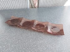 Deko Schale Braun Glas 47 x 11 cm