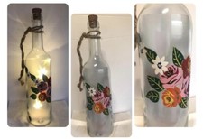 Handbemaltes klares Flaschenlicht - Canal Art Style