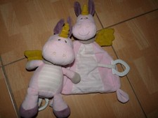 Einhorn Kuscheltuch / Schmusetuch / Schnuffeltuch + Spieluhr 