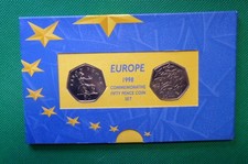 ROYAL NEUWERTIG, EUROPA 1998 GEDENKMÜNZE FÜNFZIG PENCE