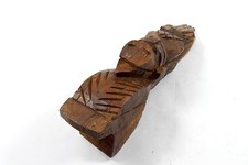 18c Antik Solid Holz Pferd Büste Skulptur Dekorativ Collectible. G62-91