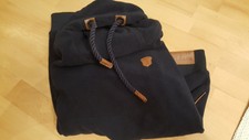 "NAKETANO" Damen Sweat Pullover mit großem Kragen blau Größe S