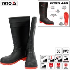 Gummistiefel Arbeitsstiefel Regenstiefel Anglerstiefel mit Kappe Gartenstiefel