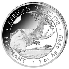 Somalia Elefant Elephant 1 Oz Silber 999.9  African Wildlife 2023 Anlagemünze