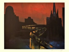 Rainer Fetting , Berliner Mauer  1988 , Neue Wilde , signiert , datiert 