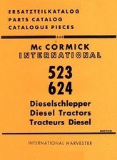 IHC Mc Cormick Ersatzteil Katalog 523, 624, Ersatzteilliste