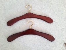 2 Bügel Garderobe Holz dunkelbraun lackiert