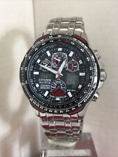 Citizen Herren Eco Drive ROTE PFEILE funkgesteuert S.Stahl Armbanduhr U600