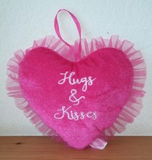Umarmungen Und Küsse Plüsch Herz Kissen (9 IN Pink C3836