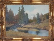 Wandbild Ölgemälde J.H. Thomas Frühling Malerei auf Viktoria Maltuch Vintage 