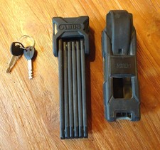 Abus Bordo 6000 SH 90cm Faltschloss - Schwarz Fahrradschloss mit Halterung 