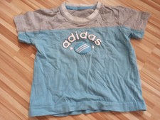 adidas - tolles T-Shirt - blau / grau -  Gr. 98