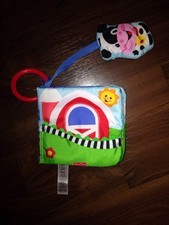 Fisher Price Spiele Max Kinderwagen Stoffbuch Buggybuch Kuh Wiese Tiere Rassel
