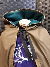 Rustikale Grün Gewachst Baumwolle Umhang Festival Legoslas LOTR Pagan Larp