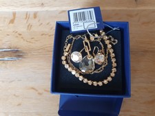 Swarovski 3 Teile Kette mit Anhänger original Verpackung, Armband und Ohrstecker