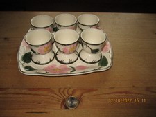 Villeroy & Boch  "6 Eierbecher  + Platte -Wild-Rose"  