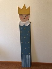 Kinderzimmerdekoration Zimmer/Wandschild König bemalt H=ca. 120 cm