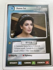 1994 Deanna Troi Brücke SELTEN Star Trek CCG 1E STCCG Karte PREM WB Alpha
