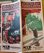 1930er NYK Line to Far East Japan, China & die... transpazifischen Dienstleistungen Broschüre