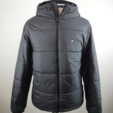 Herren Adidas Originals schwarz Kapuze Pufferjacke groß XL UVP £90