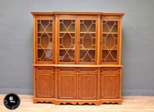 Englisches Antik Bücherregal Vitrine Schrank Kolonialstil